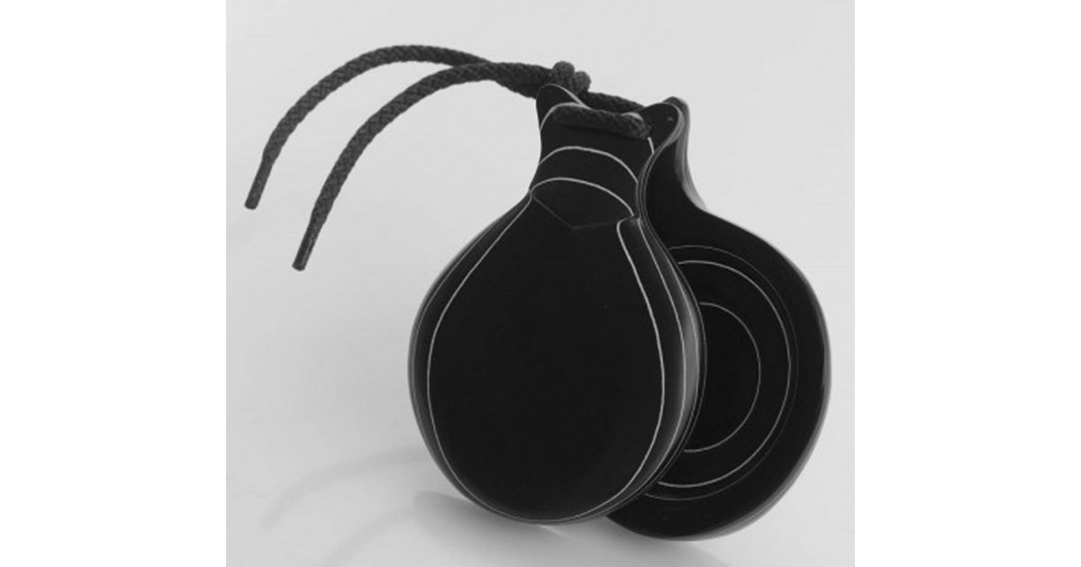 Castañuela Profesional Fibra negra Veteado Blanco Castañuela Profesional Fibra negra Veteado Blanco