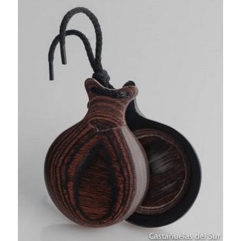 Castañuela Profesional Madera Marrón Veteada