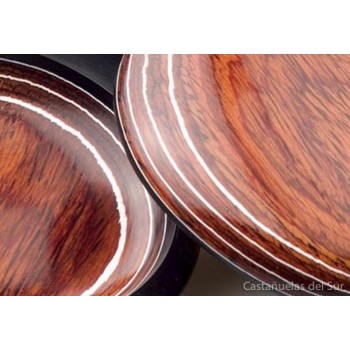 Castañuela Profesional Madera Roja Veteada Blanca