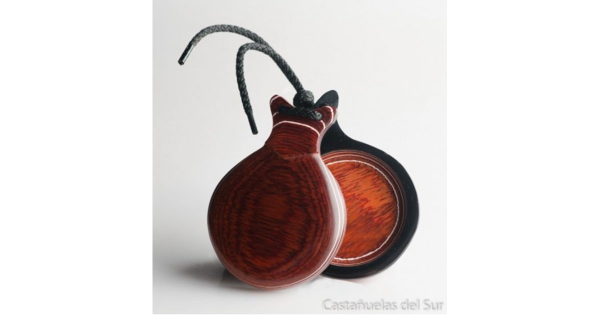 Castañuela Profesional Madera Roja Veteada Blanca Castañuela Profesional Madera Roja Veteada Blanca