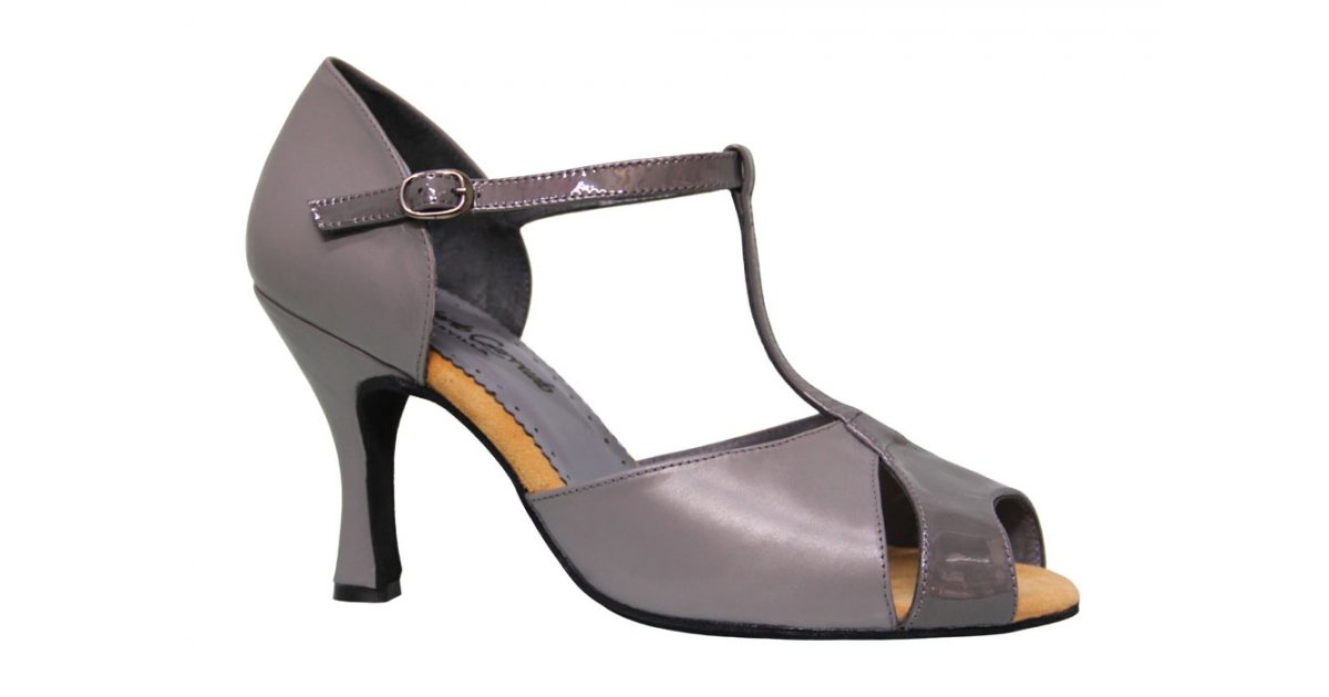 gray patent leather shoes