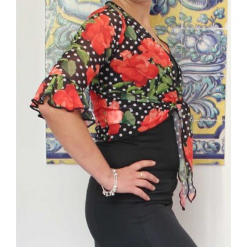 Cardigan Estampado Flores y Lunares