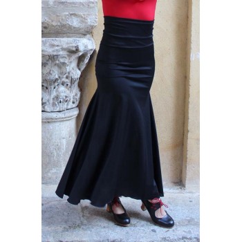 Black Flamenco Skirt Tight with Fajin