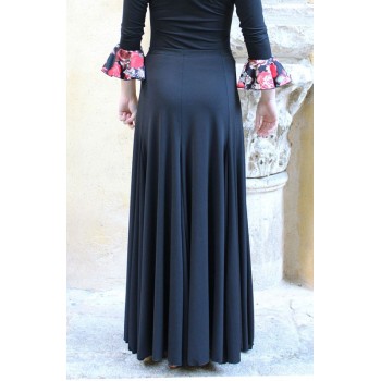 Falda Flamenco Negra con Mucho Vuelo