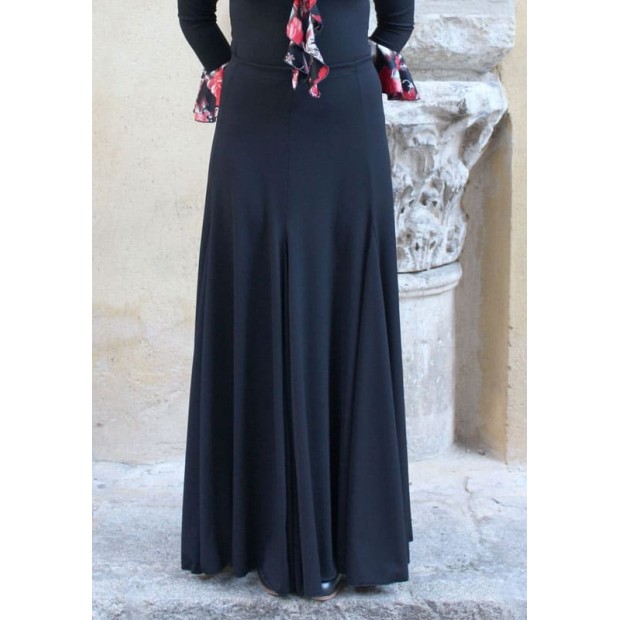 Black Flamenco Skirt with Many Flight