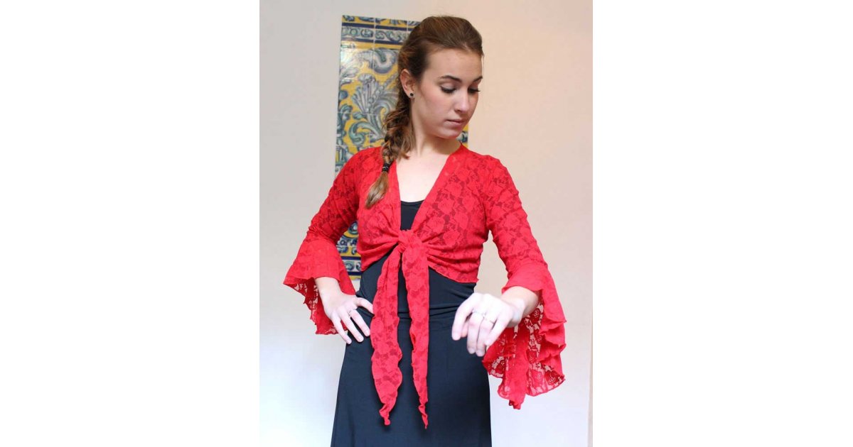 Cardigan Red Lace Lady Cardigan Red Lace Lady
