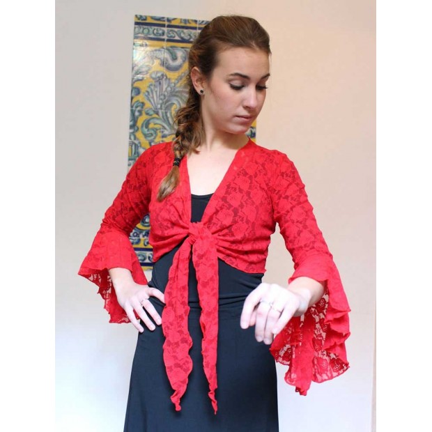 Cardigan Red Lace Lady Cardigan Red Lace Lady