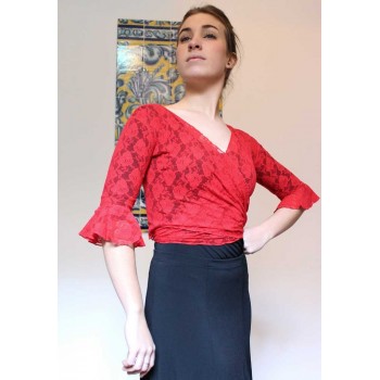 Cardigan Red Lace Lady