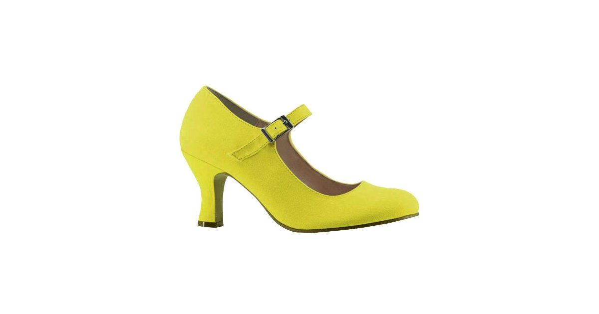 Yellow Canvas Flamenco Shoe Yellow Canvas Flamenco Shoe