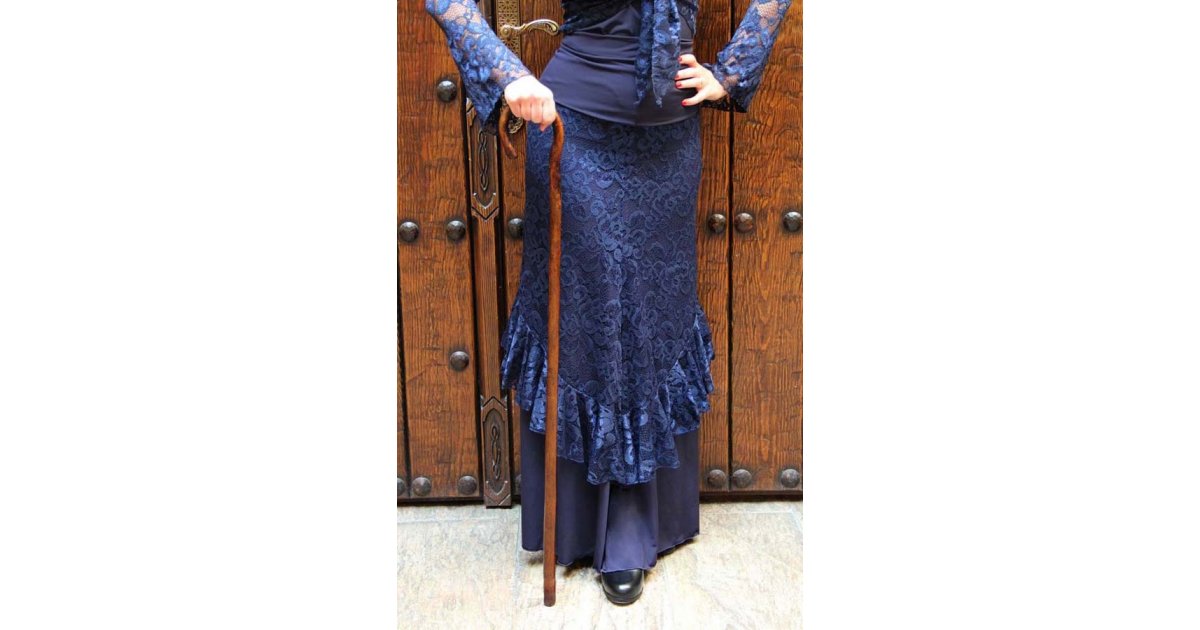 Flamenco dance cane varnished dark wood Flamenco dance cane varnished dark wood