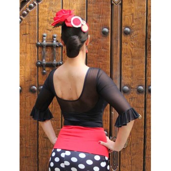 Justaucorps flamenco noir.