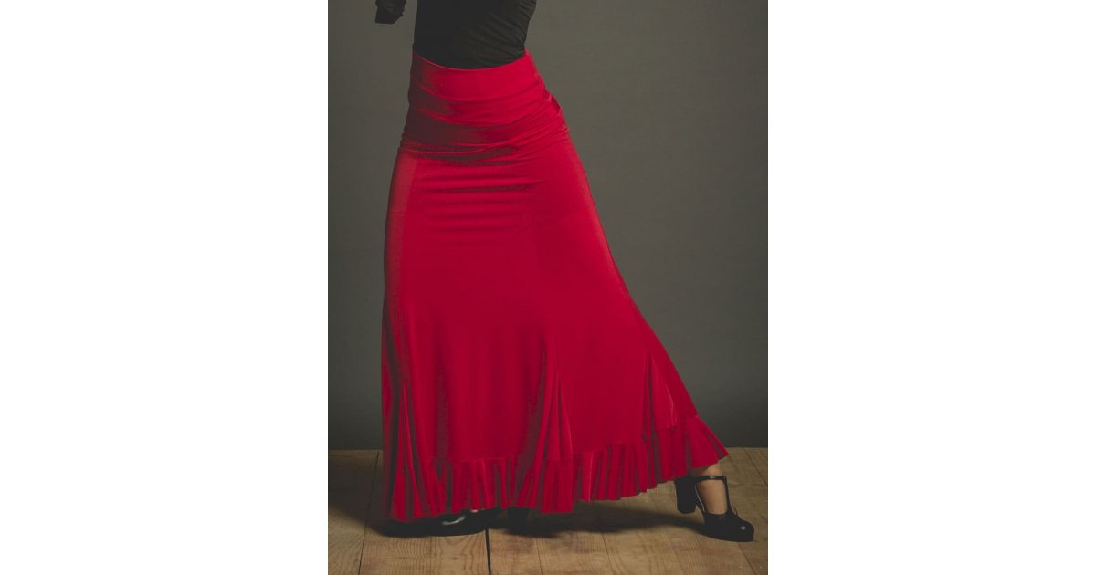 Jupe Flamenco Rouge Velilla avec Ceinture Jupe Flamenco Rouge Velilla avec Ceinture