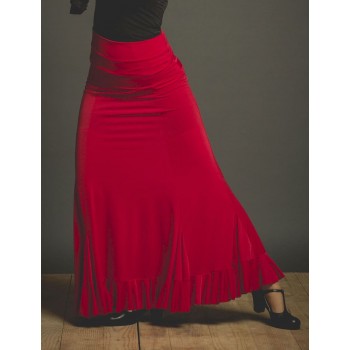 Jupe Flamenco Rouge Velilla avec Ceinture