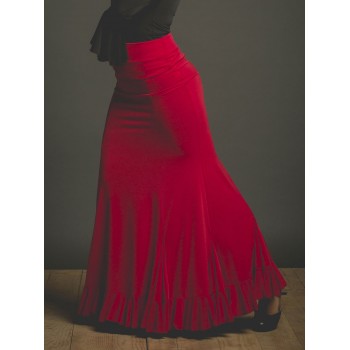 Jupe Flamenco Rouge Velilla avec Ceinture