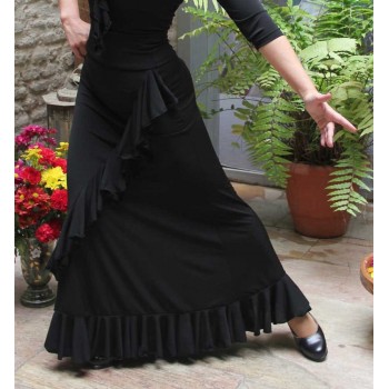 Falda Flamenco Valoria Negra