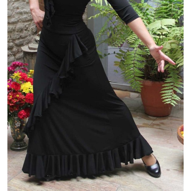 Jupe flamenco noire Valoria