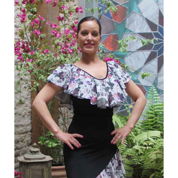 Top Jerte Negro y Estampado Top Jerte Negro y Estampado