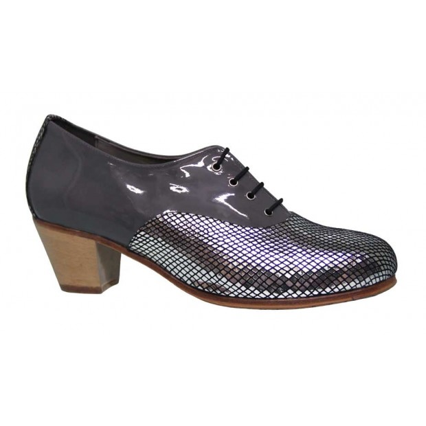 Professional Combined Fantasy and Gray Patent Leather Shoe Professional Combined Fantasy and Gray Patent Leather Shoe