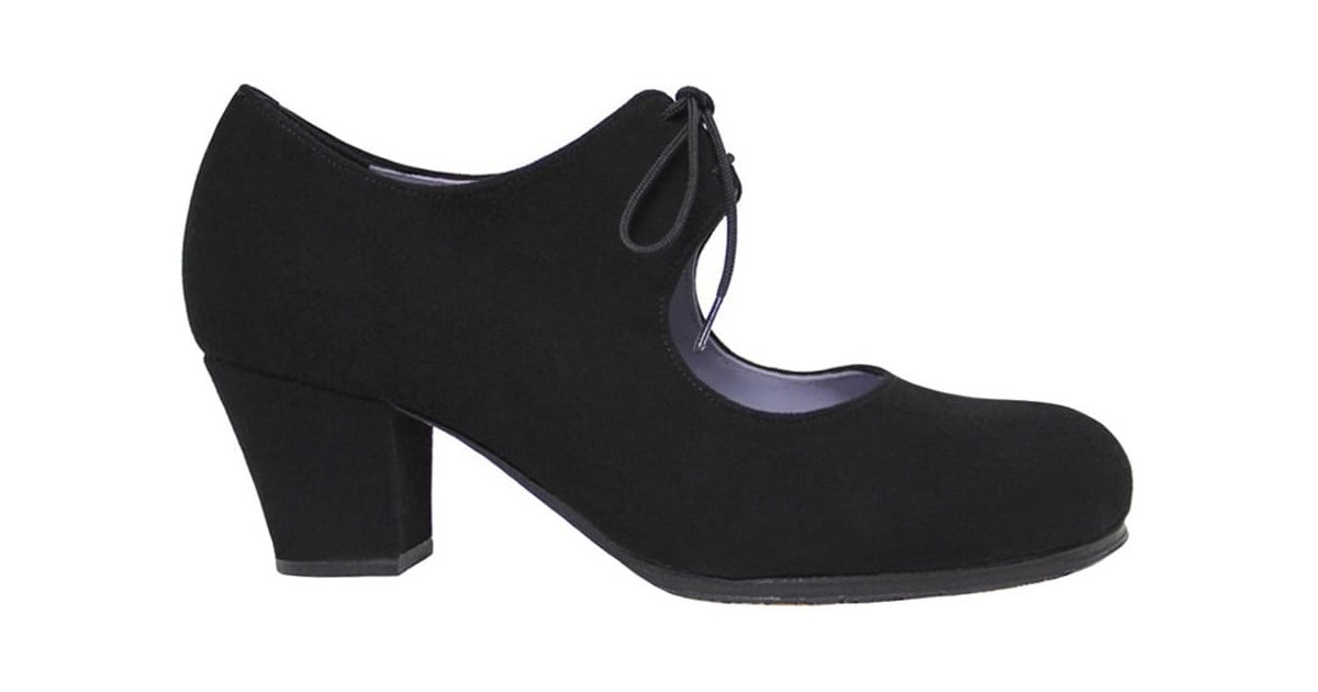 Daim professionnel noir avec lacets Daim professionnel noir avec lacets