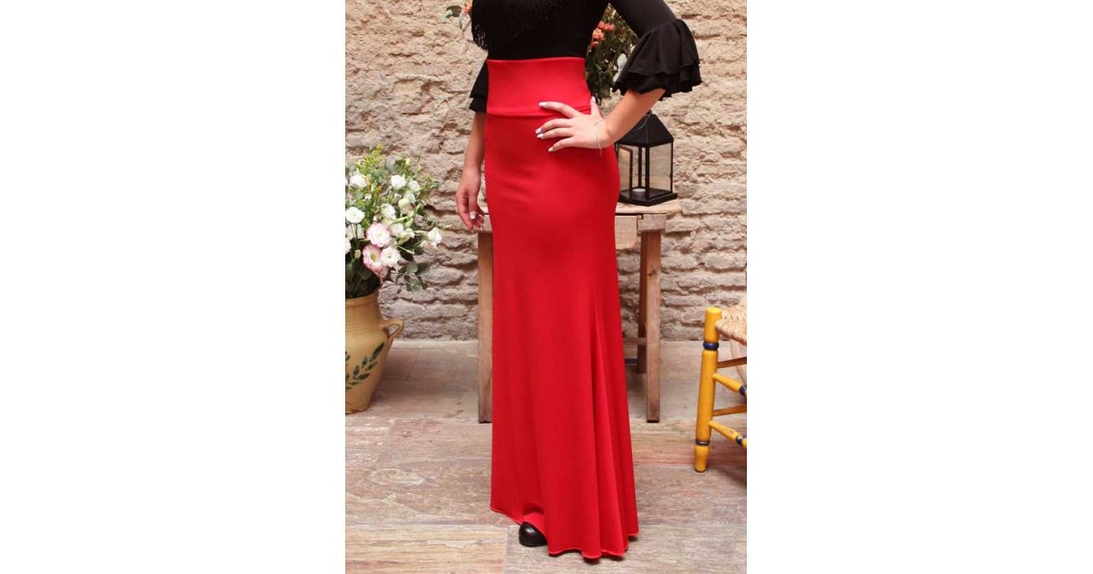 Jupe Flamenco Ajustée Rouge Jupe Flamenco Ajustée Rouge