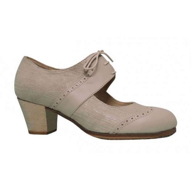 Zapato profesional piel fantasía y piel hueso con cordones Zapato profesional piel fantasía y piel hueso con cordones