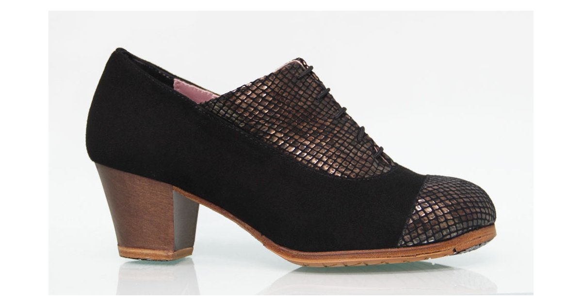 Chaussure professionnelle en daim noir à lacets Chaussure professionnelle en daim noir à lacets