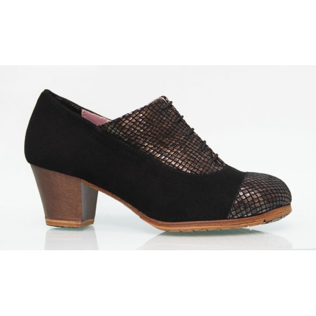 Chaussure professionnelle en daim noir à lacets Chaussure professionnelle en daim noir à lacets