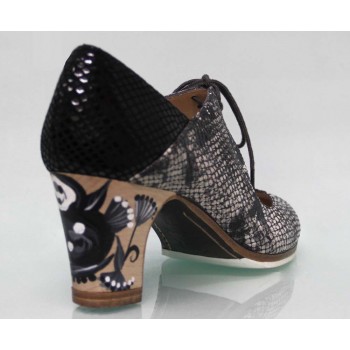 Chaussure en Cuir Professionnelle Fantasy serpent noir