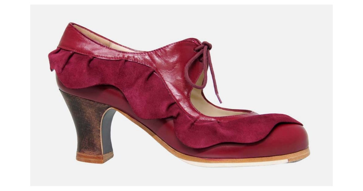 Burgundy Leather Professional Shoe with Bordeaux Suede Flywheel Burgundy Leather Professional Shoe with Bordeaux Suede Flywheel