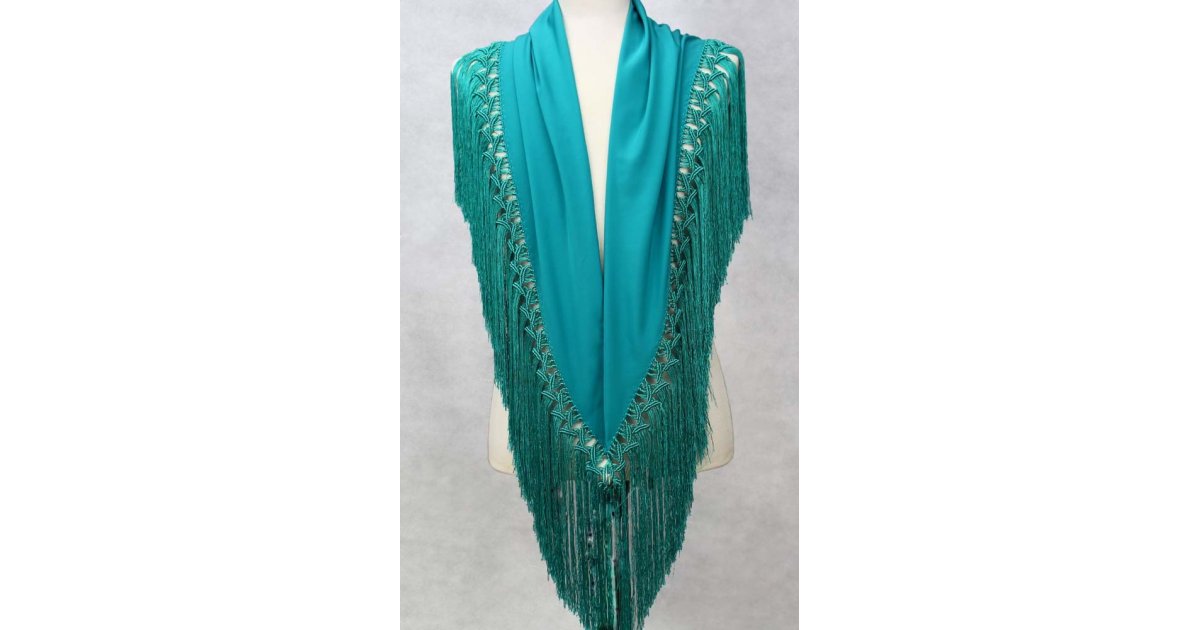 Shawl of Green color Water 150 cm. Shawl of Green color Water 150 cm.