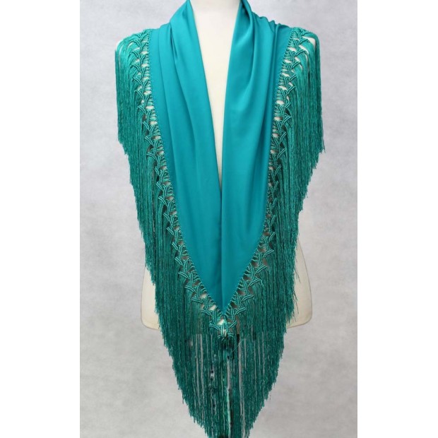 Shawl of Green color Water 150 cm. Shawl of Green color Water 150 cm.