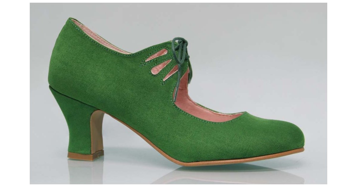 Cordons verts en daim flamenca Cordons verts en daim flamenca