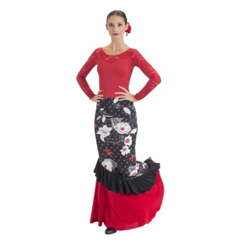 Falda Flamenco Entallada Flores