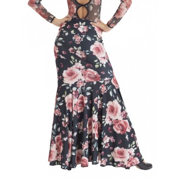 Roses de jupe tombée floral flamenco