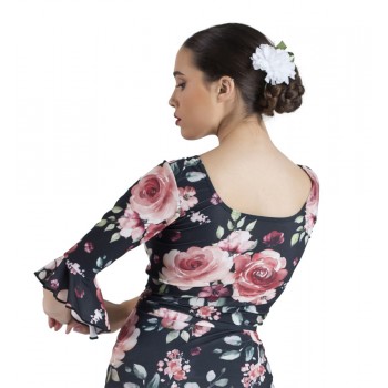 Top Flamenco Estampado Volantes