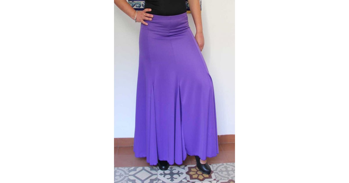 Falda Flamenco Morado con nesgas Falda Flamenco Morado con nesgas