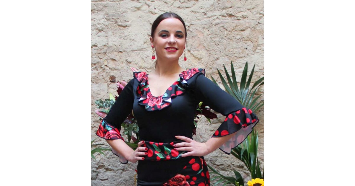 Top Flamenco Negro Volantes Top Flamenco Negro Volantes