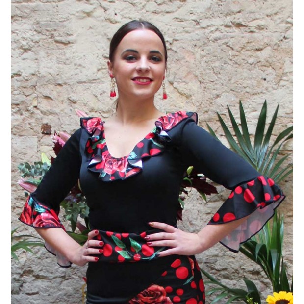 Top Flamenco Negro Volantes Top Flamenco Negro Volantes