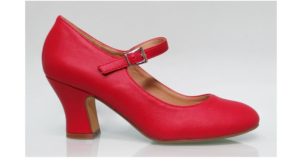 Chaussure rouge en similicuir flamenco Chaussure rouge en similicuir flamenco