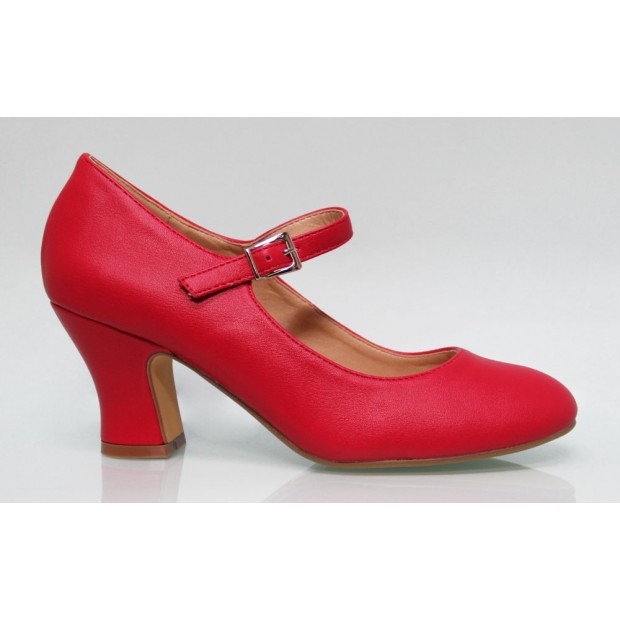 Chaussure rouge en similicuir flamenco Chaussure rouge en similicuir flamenco