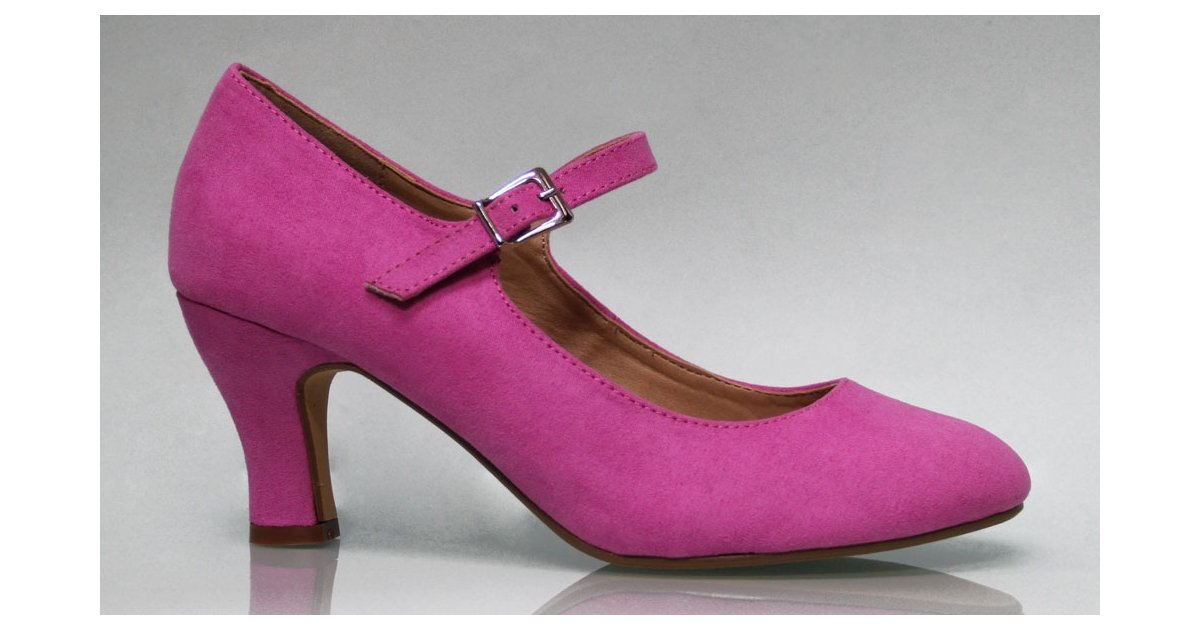 Fucsia Suede Flamenco Shoe Fucsia Suede Flamenco Shoe