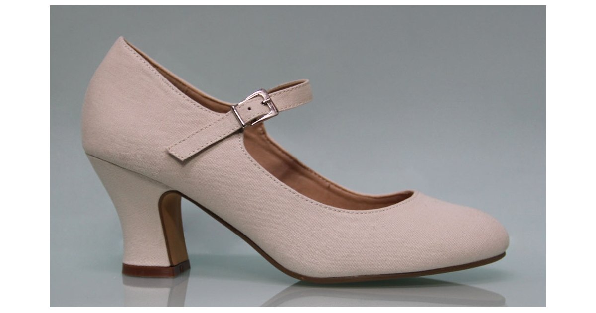 Chaussure Flamenco en Toile Beige Chaussure Flamenco en Toile Beige
