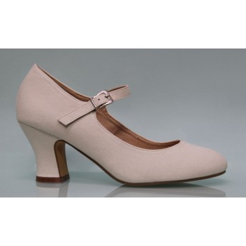 Chaussure Flamenco en Toile Beige