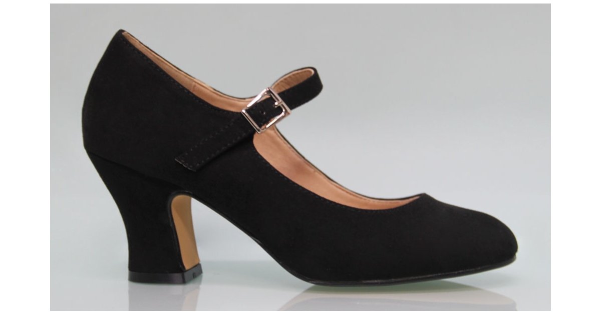 Zapato Flamenca Ante Negro Zapato Flamenca Ante Negro