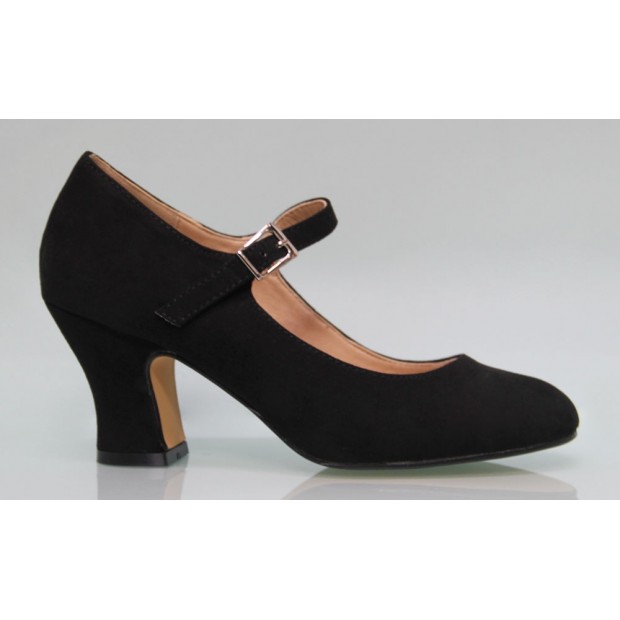 Black Flamenca Suede Shoe