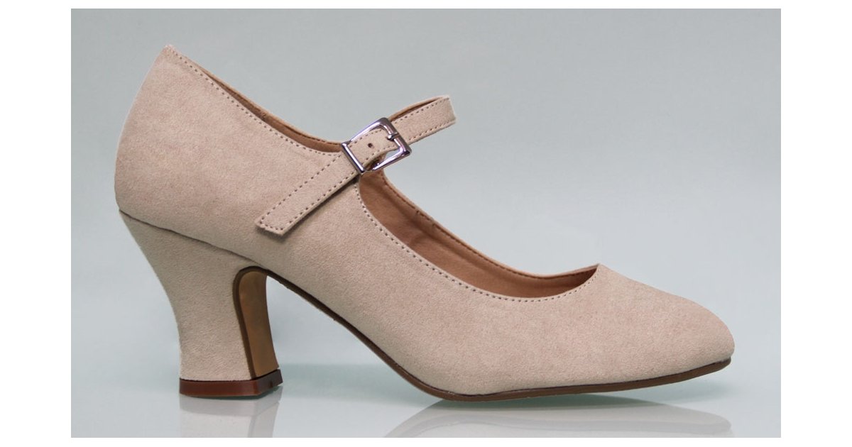 Beige Suede Flamenco Shoe Beige Suede Flamenco Shoe