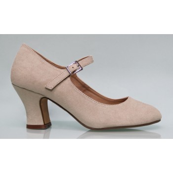 Zapato Flamenca Ante Beige