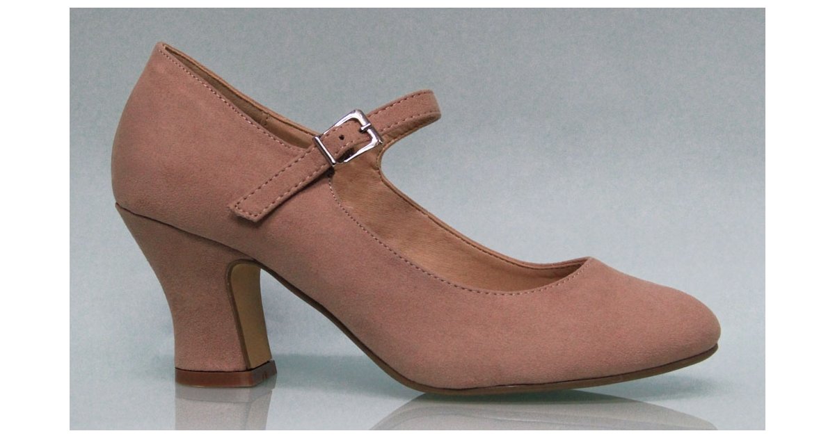 Chaussures de flamenco daim couleur maquillage Chaussures de flamenco daim couleur maquillage