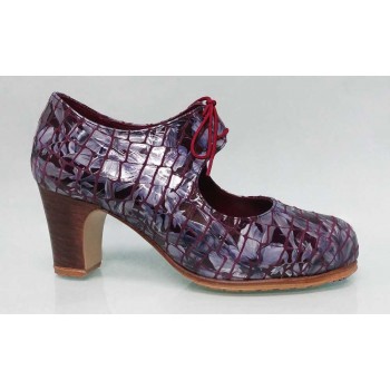 Zapato de baile flamenco profesional piel fantasía 