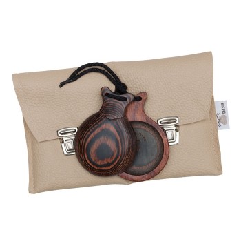 Castagnettes professionnelles en bois marron veiné